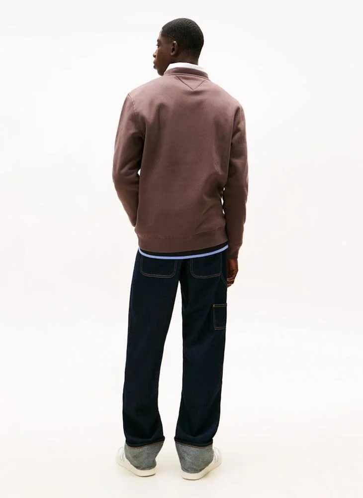 تومي جينز سويت شيرت دائري عادي