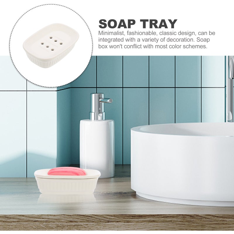 Nordic Style Minimalist Soap Tray With Drainage Plate Double-layer Soap Organizer Bathroom Accessory - Image 5