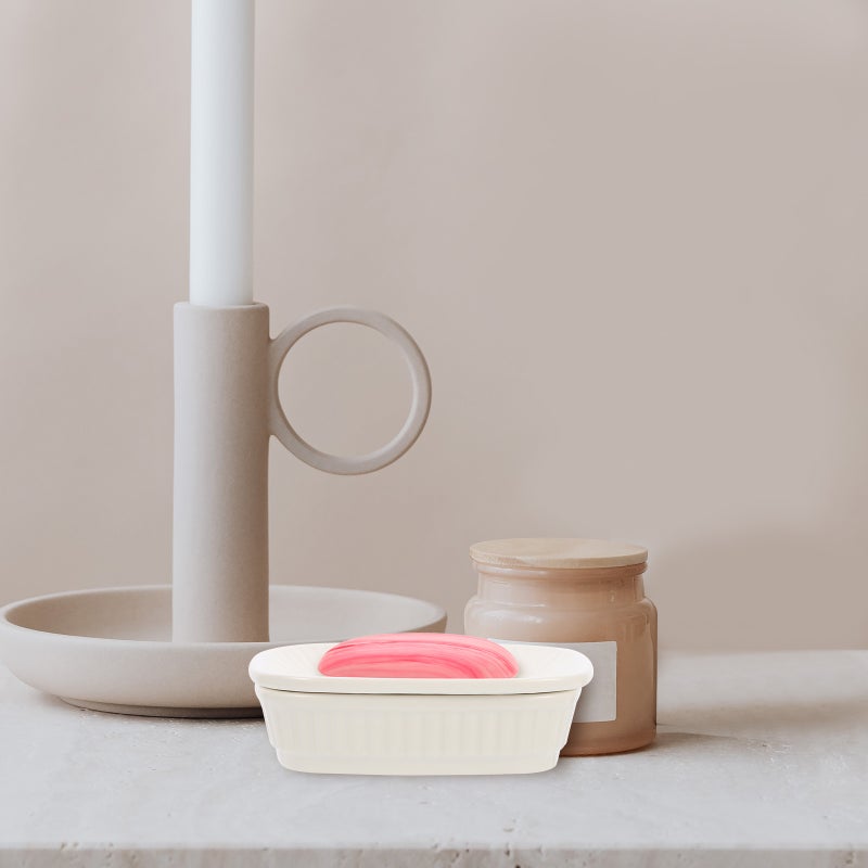 Nordic Style Minimalist Soap Tray With Drainage Plate Double-layer Soap Organizer Bathroom Accessory - Image 3