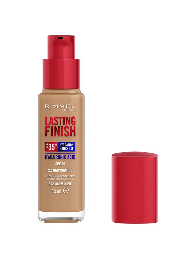 RIMMEL LONDON كريم أساس يدوم لمدة 35 ساعة 302 زيتوني دافئ - Image 1