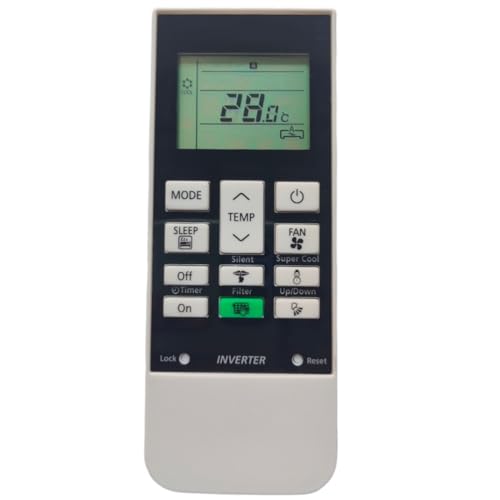 Upix AC Remote No. 168D (No Backlight), Compatible/Replacement for Hitachi Inverter AC Remote (Exactly Same Remote Will Only Work) - Image 1