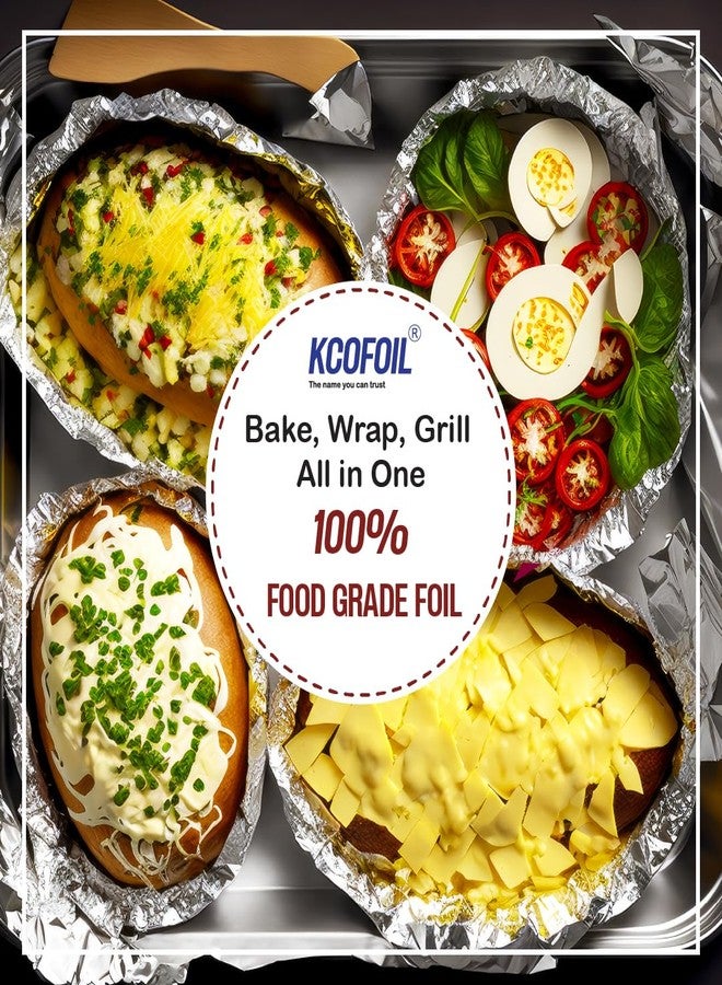 KCOFOIL Aluminium Foil Roll -1Kg | ISI Certified | 18 Micron Thickness Food-Grade Silver Foil Paper for Lunch & Tiffin | Multipurpose Kitchen Wrap for Cooking, Baking, Grilling & Food Storage | Pack of-1 - Image 5