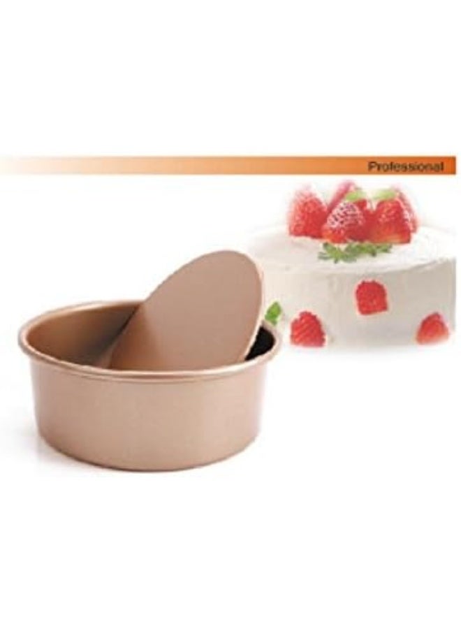 قالب كيك دائري غير لاصق CHEFMADE WK9052 مع قاعدة قابلة للإزالة، 6"