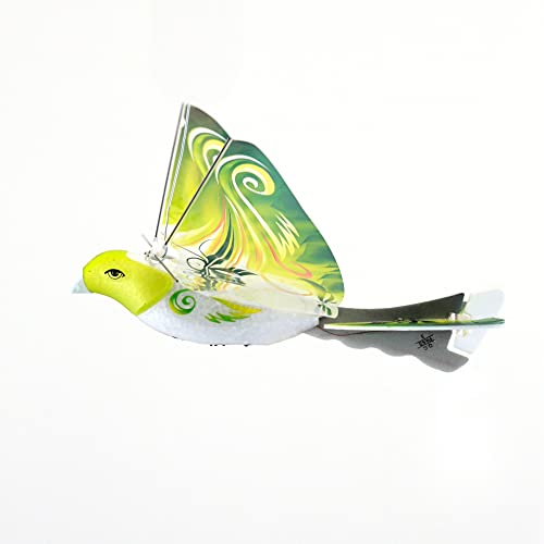 MUKIKIM eBird Green Parrot - Flying RC Bird Drone Toy for Kids. Indoor/Outdoor Remote Control Bionic Flapping Wings Bird Helicopter. USB Recharging. - Image 3