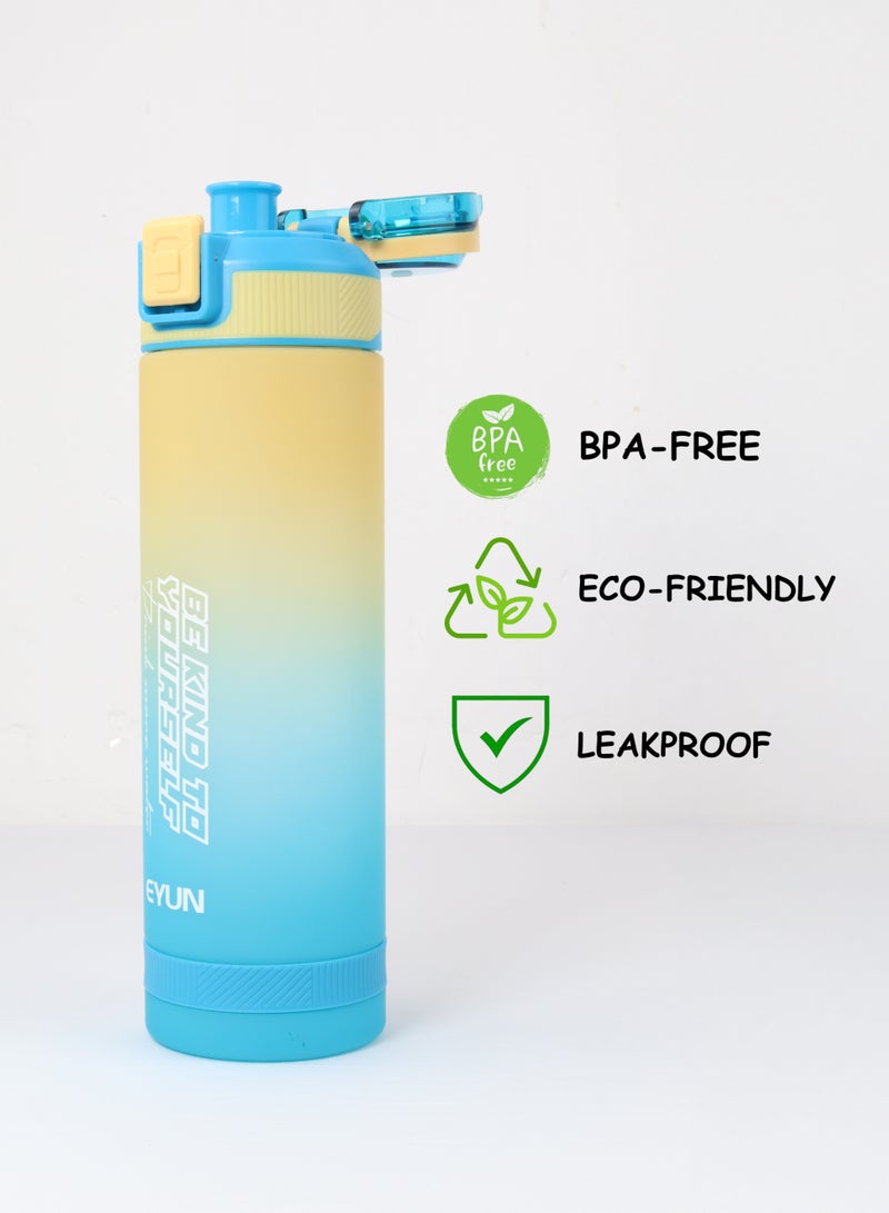 توشيونيكس زجاجة مياه شرب رياضية سعة 900 مل مع مزلاج آمن وغطاء قابل للقفل بلمسة واحدة ومقبض حمل على الغطاء - خالية من مادة BPA، غطاء مانع للتسرب، صديقة للبيئة، بلاستيك، كوب مياه قابل لإعادة الاستخدام للبالغين والأطفال في المدرسة والمكتب والترطيب اليومي والصالة الرياضية واللياقة البدنية والأنشطة الخارجية والرياضة والسفر، زجاجة سعة 30 أونصة - Image 3