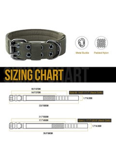 OneTigris OneTigris Military Adjustable Dog Collar with Metal D Ring & Buckle 2 Sizes (Ranger Green, M)  - Image 3