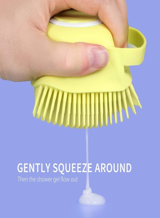 Fayby Slicone Bath Body Brush with Shampoo Dispenser | Soft Bristle Palm Body Massage Shower Body Foot Scrubber Bath Brush for Men & Women (Multicolor) - Image 4