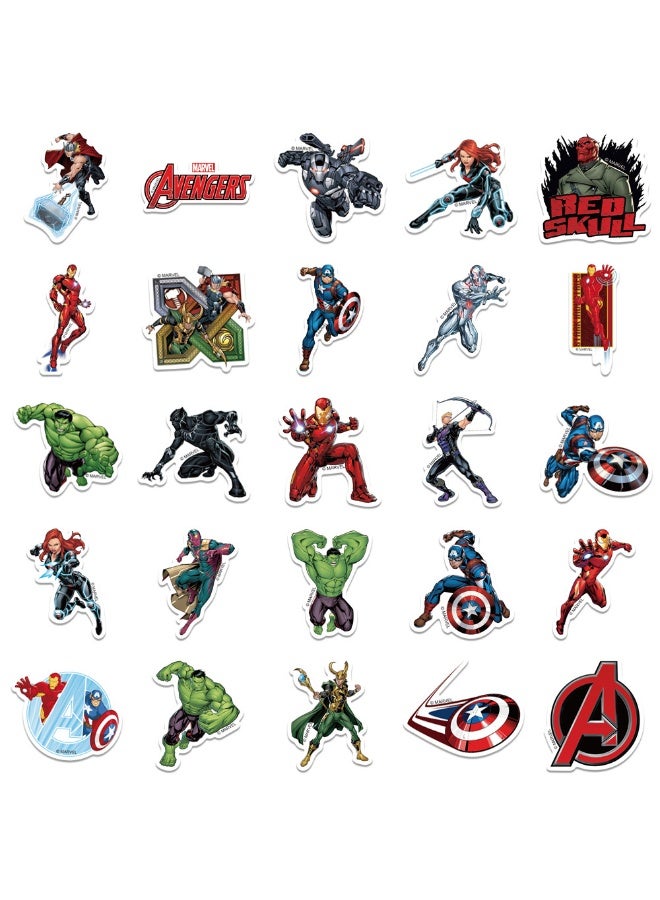 50 جهاز كمبيوتر شخصي مارفل ملصقات الكرتون لزجاجة المياه المراهقة، مقاومة للماء، فينيل ملصق للأطفال الكبار فتاة الكمبيوتر المحمول، التزلج، الهاتف، الجيتار، السفر، الحالة، ديكور الدراجة - Image 4