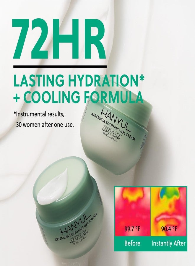 Hanyul Artemisia Soothing Gel Cream Moisturizer with Centella Asiatica and Niacinamide | Calming, Cooling, Hydrating, Vegan, Non-Comedogenic, Suitable for Sensitive & Acne-Prone Skin, 1.86 fl. oz. - Image 5