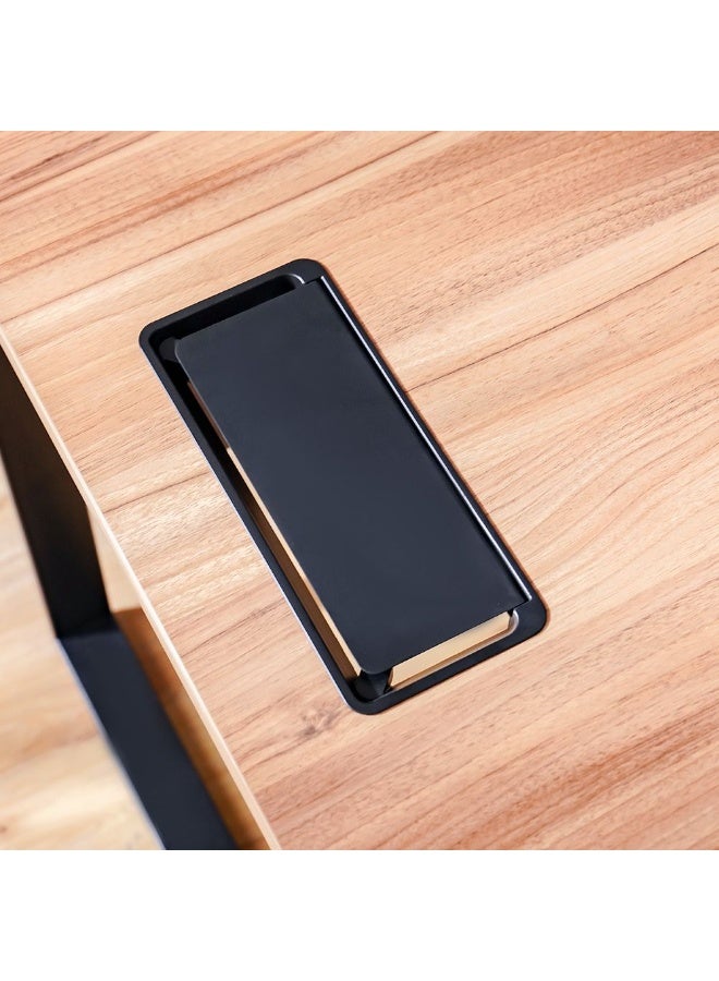 DANUBE HOME Blend Office Desk with 3 Drawers – Modern Workstation Table for Home Office, Study & Computer Setup, Spacious Desktop with Storage Drawers for Organized Workspaces – Brown - Image 5