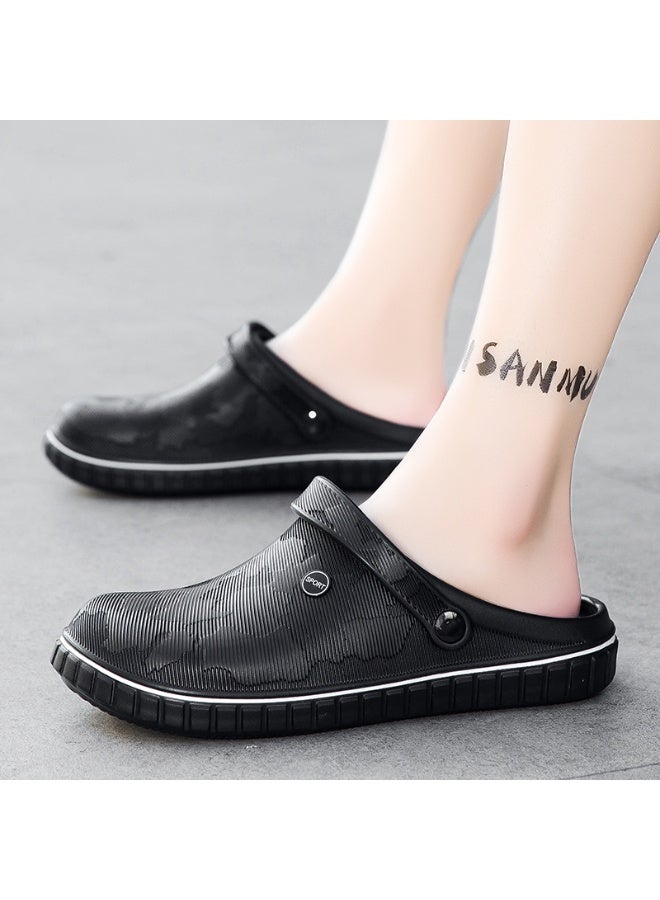 NIBEMINENT أحذية منزلية ناعمة القاع للرجال مضادة للانزلاق للاستخدام اليومي مريحة وقابلة للتنفس - Image 2