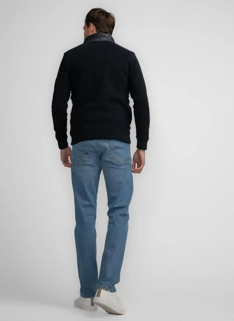 بترول اندستريز كارديجان رجالي بياقة محبوكة