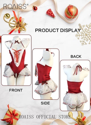 Cute Plush Lingerie Bodysuit for Women Red Suspender Sleeveless Dress to Accentuate Lace up Front Babydoll Comfy and Breathable Waist Cinching Skirt with Strap Design - pzsku/ZBAFDF3EFBA7ABD3948B2Z/45/1747385132/811dab82-08d4-4a1b-a6f2-7707f7ddc792