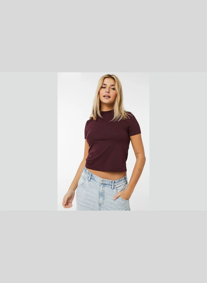 Ardene Basic Short Mock Neck Tee