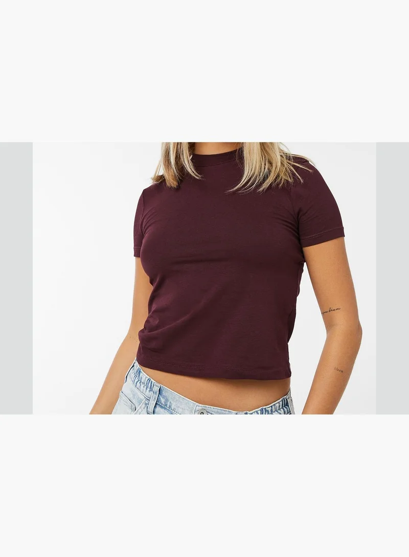 Ardene Basic Short Mock Neck Tee