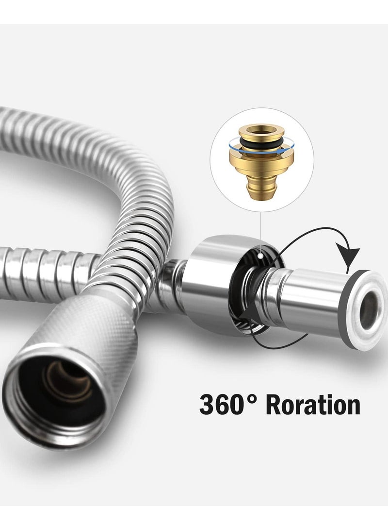 HOMESTAR Shower Hose, 1.5 m Stainless Steel Head 360°Anti-twist Pipe, Bidet Shattaf Hose - Image 5