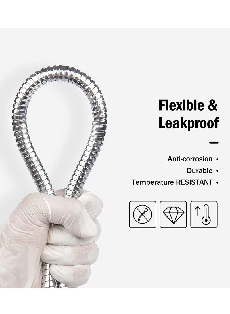 HOMESTAR Shower Hose, 1.5 m Stainless Steel Head 360°Anti-twist Pipe, Bidet Shattaf Hose - Image 2