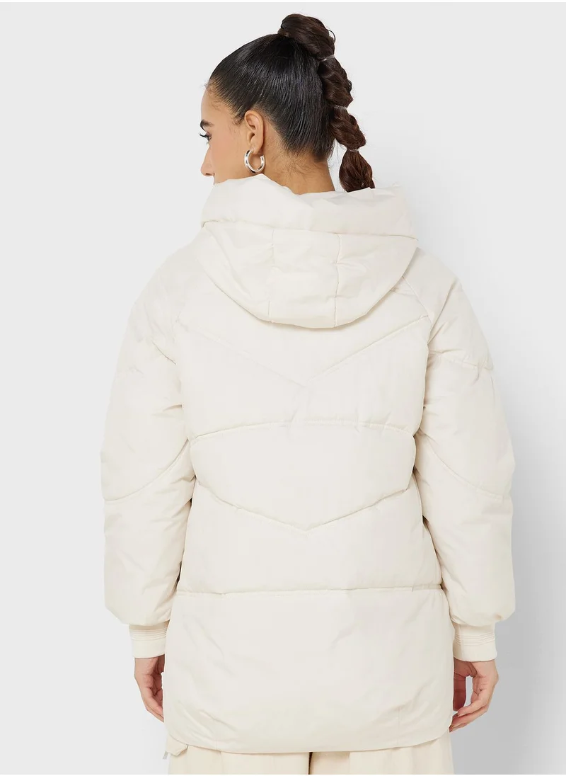 Ginger Puffer Jacket With Zipper
