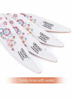 Excefore 10 PCS  Grit Acrylic Nail Files for Natural Nails, 180/240 Reusable Nail File Pack Emery Boards for Nails  - Image 4