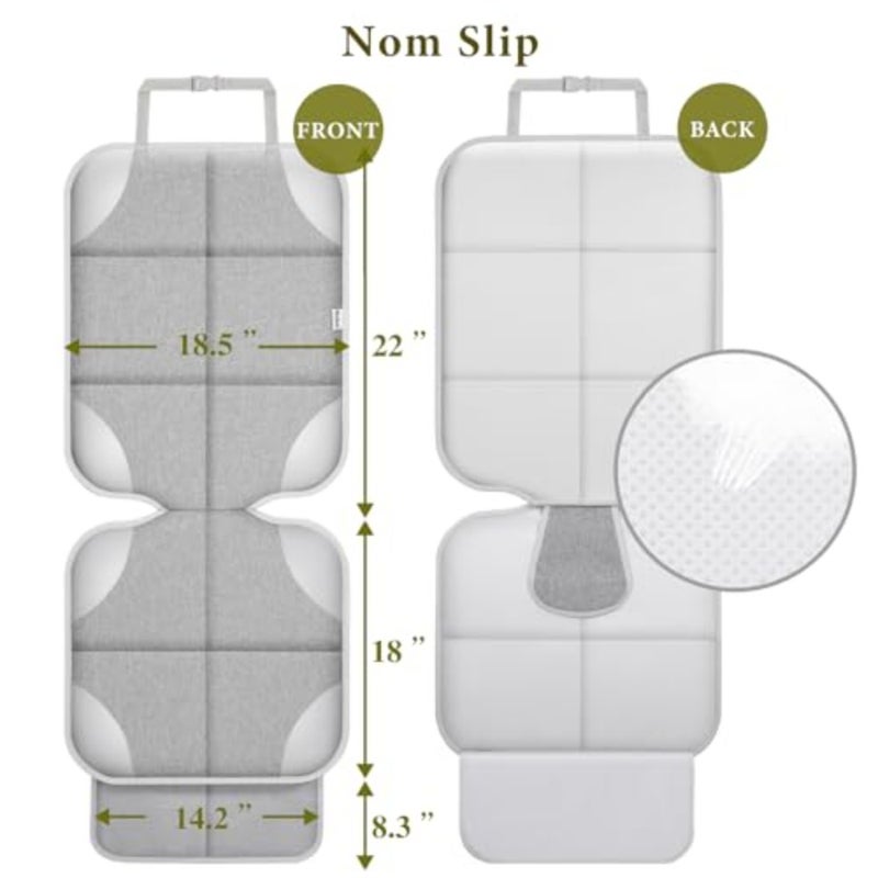 Car Seat Protector for Child Car Seat, Durable 600D Fabric Waterproof Car Seat Cover with Thick Pad Non-Slip Backing No Imprints - Image 2