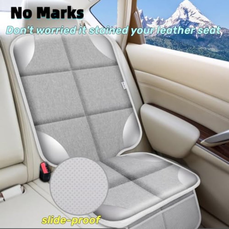Car Seat Protector for Child Car Seat, Durable 600D Fabric Waterproof Car Seat Cover with Thick Pad Non-Slip Backing No Imprints - Image 4