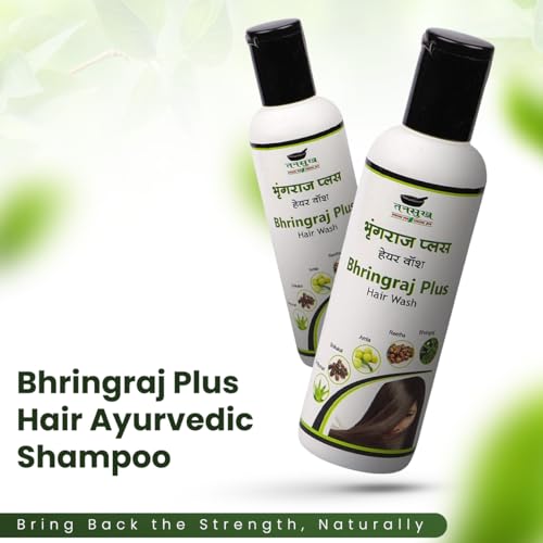 Tansukh Bhringraj Plus Hair Shampoo - Pack of 2 (200ml Each) Bringha Supports in Hair Growth & Scalp Health | Helps in Reducing Hair Fall & Nourishes Hair Roots - Image 5
