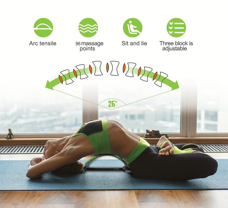 Spike Back Stretcher And Tummy Trimmer Combo With Magnetic Acupressure Points For Spinal Pain Relief Back Pain Relief Multi-Level Lumbar Region Back Support For men & women - Image 2