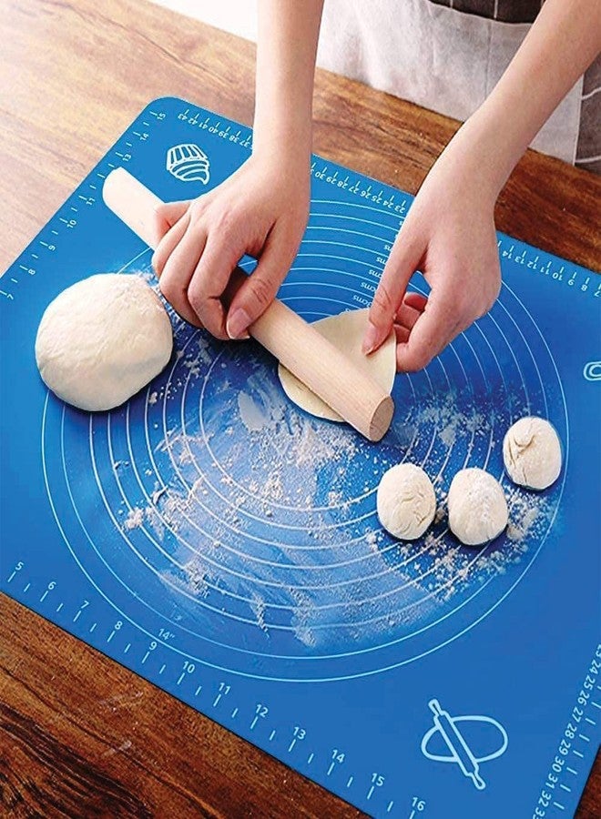 Carrot - Silicone Baking Mat Silicone Chapati Atta Kneading Mat Non-Stick Fondant Rolling Mat Stretchable for Kitchen Roti Chapati (Baking Mat 50 * 40 cm) (Color May Vary, 1) - Image 1