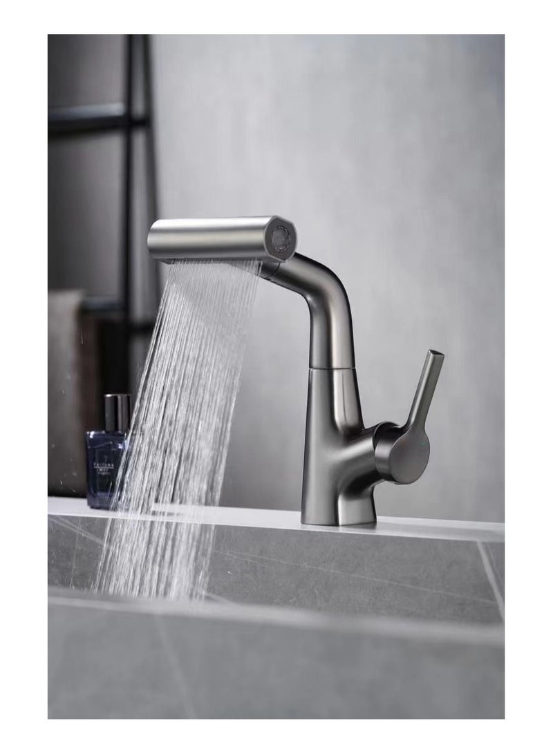 Brass Bathroom Sink Mixer - 2K Multi-Angle Spray with Foam Spray Mode, Push Mode - Image 2