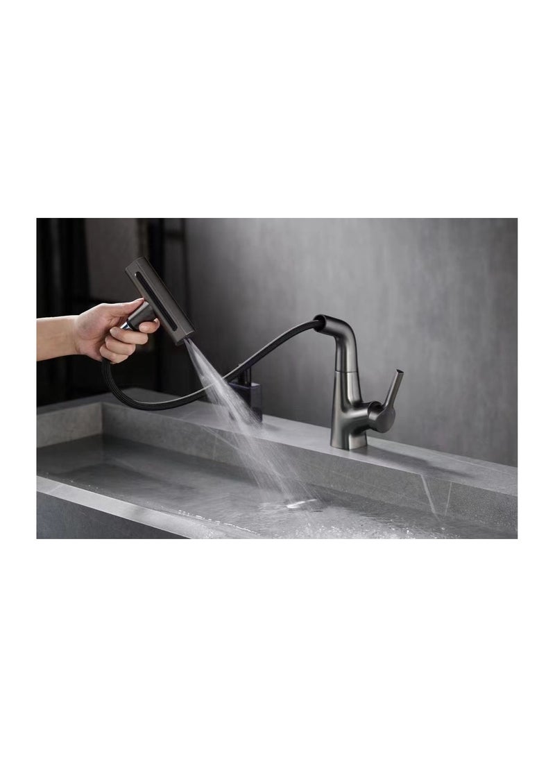 Brass Bathroom Sink Mixer - 2K Multi-Angle Spray with Foam Spray Mode, Push Mode - Image 5