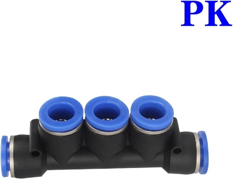 Pneumatic Fittings Quick Couplings 4mm OD PU Plastic Hose Connectors Color PK - Image 3