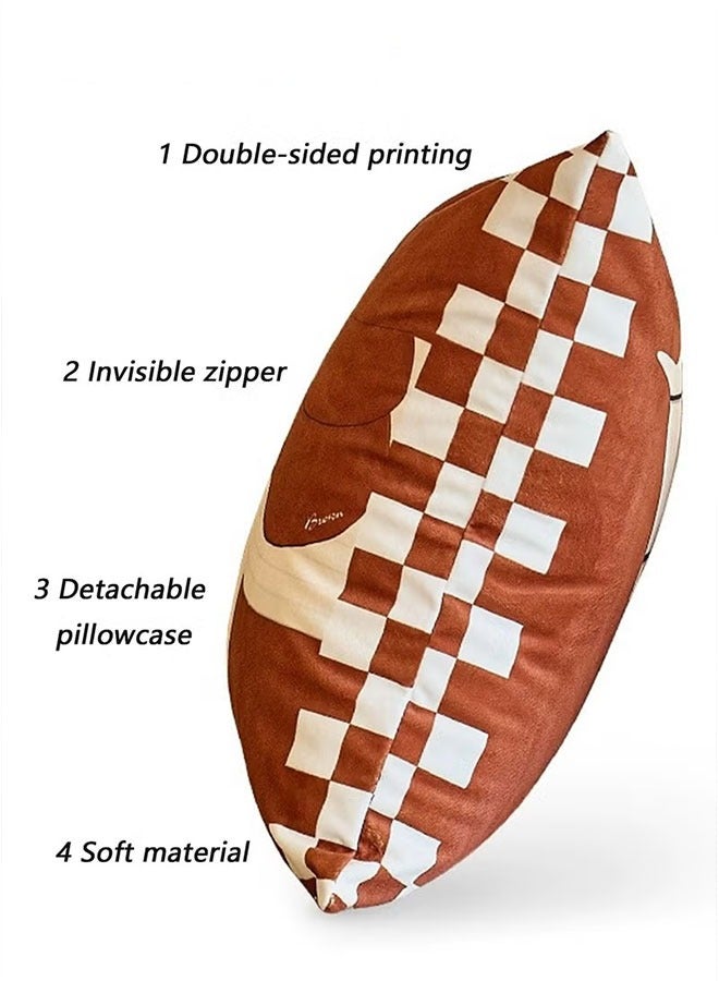 Throw Pillow Cover Collection DecorativeSquare, 18x18, Clay Aztec Prints, 4 Piece - Image 4