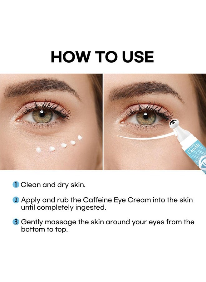 Crazylife - 360° Roller Eye Roller - Kojic acid and coffee Essence Massage Eye Roller Cream for Dark Circles and Puffiness, Anti Aging,  Reduce Wrinkles and Fine Lines and Eye Bags Treatment 15ml - Image 1