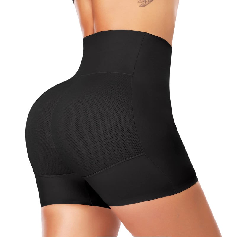 JOYSHAPER Womens Padded Underwear Butt Lifter Panties Butt Lifting Shapewear Tummy Control Booty Enhancer Shorts Black L - Image 2