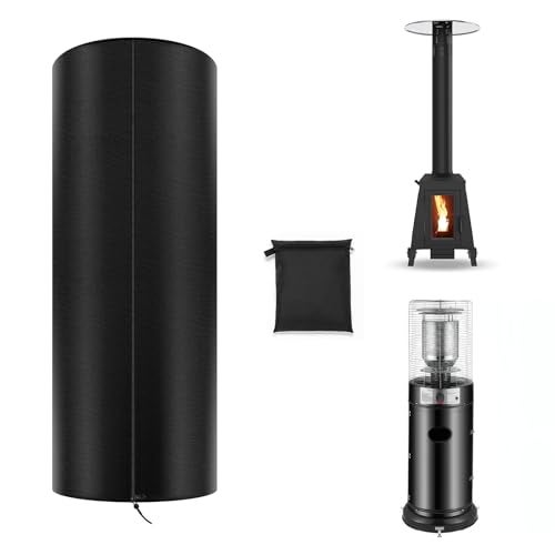 havyduti Tower Round Patio Heater Covers Oxford Fabric Heavyduty and Weatherresistant Waterproof Dustproof Snowproof Windproof with Zipper and Storage Bag - Image 1