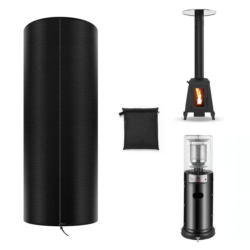 havyduti Tower Round Patio Heater Covers Oxford Fabric Heavyduty and Weatherresistant Waterproof Dustproof Snowproof Windproof with Zipper and Storage Bag - Image 2