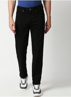 HIGH STAR Men Black Solid Relaxed Fit Jeans 