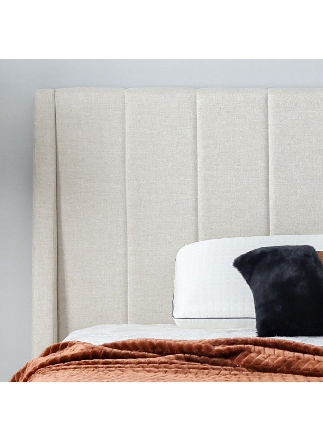 Supreme Benz 120X200 Upholstered Bed Kids Bed | Modern Design Wooden Kids Single Bed Frame Furniture | Comfortable Bed (Mattress Not Included) L215.5xW142xH111cm-Beige - Image 2