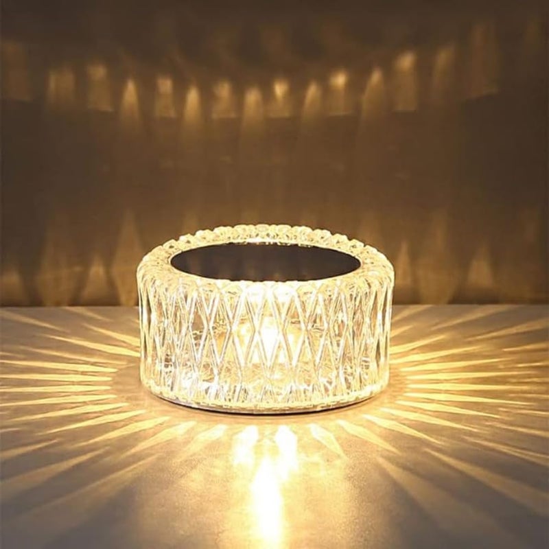 Drumstone Drumstone Exclusively Year Warranty Crystal LED Table Lamp 3Levels Brightness Desk Lamp 3 Color Touch Control Rechargeable Lamp Night Light Bedside LampDining Room Lamp - Image 4