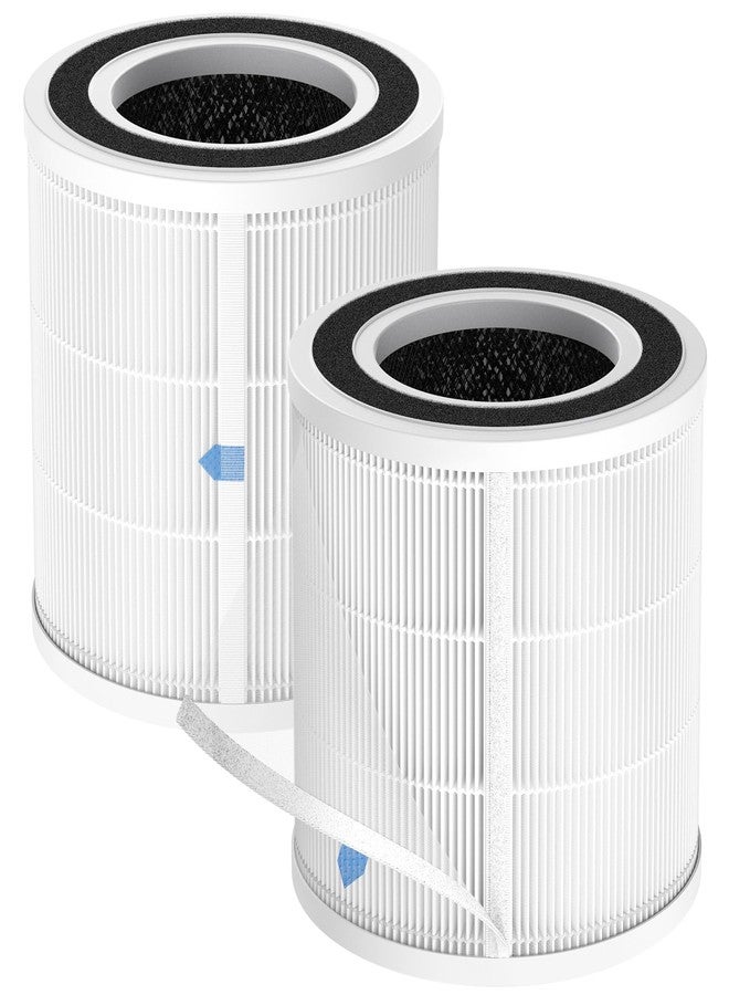 إيزينجو عبوة من قطعتين من فلاتر بديلة لأجهزة تنقية الهواء GoveeLife H7129 و H7128، فلتر هواء HEPA 3 في 1 لأجهزة تنقية الهواء H7129/H7128 للمنازل (تتضمن 4 قطع من الفلاتر الأولية) - Image 1