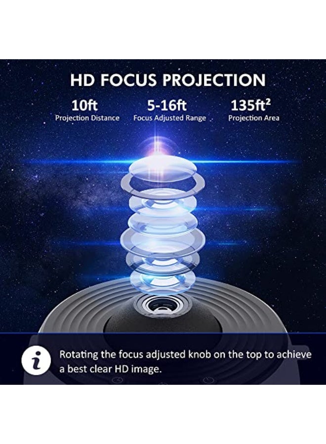 Syslux Star Projector, Planetarium Projector for Bedroom Ultra Clear Galaxy Night Light with 4K Replaceable 13 Galaxy Discs 360 Degree Rotation Real Sky Light for Kids Room Birthday Valentines Gift - Image 3