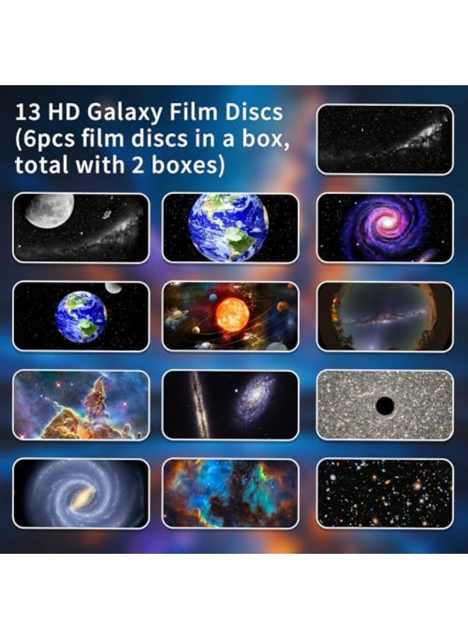 Syslux Star Projector, Planetarium Projector for Bedroom Ultra Clear Galaxy Night Light with 4K Replaceable 13 Galaxy Discs 360 Degree Rotation Real Sky Light for Kids Room Birthday Valentines Gift - Image 2