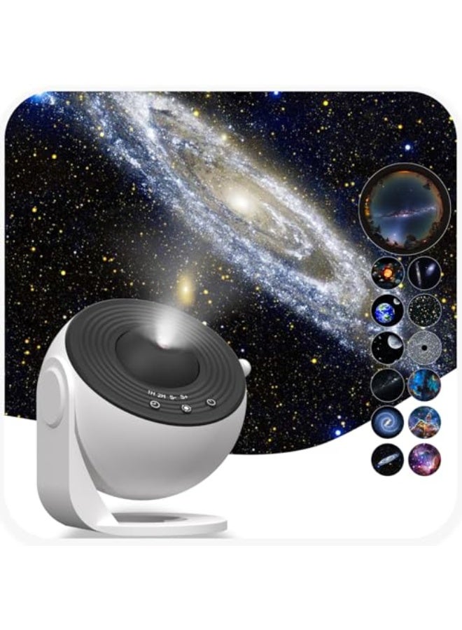 Syslux Star Projector, Planetarium Projector for Bedroom Ultra Clear Galaxy Night Light with 4K Replaceable 13 Galaxy Discs 360 Degree Rotation Real Sky Light for Kids Room Birthday Valentines Gift - Image 1