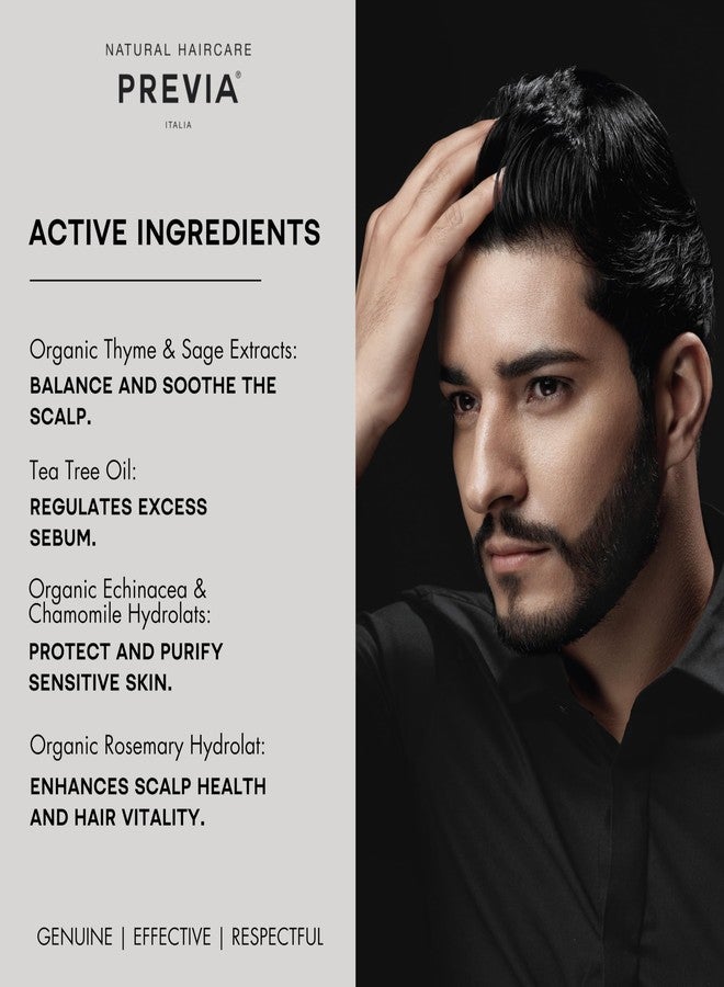 PREVIA Extralife Rebalancing Shampoo | Anti-Sebum Formula for Oily Hair and Scalp | Organic Ingredients | Vegan and Cruelty-Free | Dermatologically Tested | 3.38 oz - Image 2