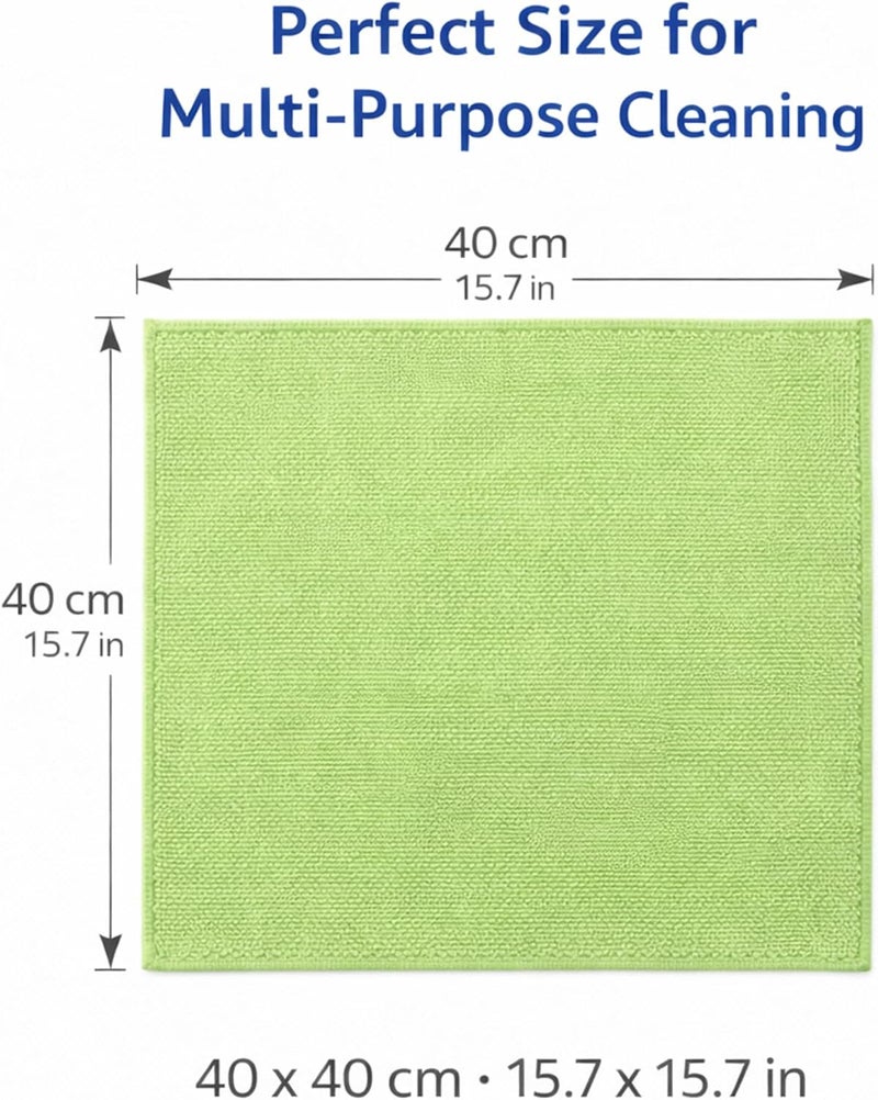 Suprex Large Microfiber Cleaning Cloth – Premium All-Purpose Microfiber Towels, Lint-Free, Super Absorbent, Non-Scratch for Kitchen, Glass & Car (Pack of 3) - Image 3
