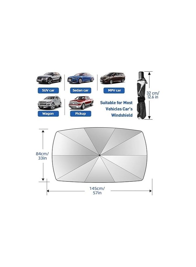 Foldable Front Windshield Sun Shade for Cars – UV & Heat Protection - Image 2