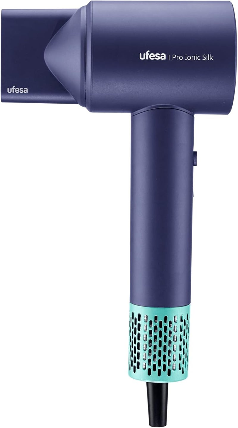 Ufesa Pro Ionic Silk Hair Dryer, 110,000RPM, Ultra Quiet Professional Hair Dryer, Intelligent Temperature Control, Negative Ions, Lint-Free, Magnetic Accessories - Image 1