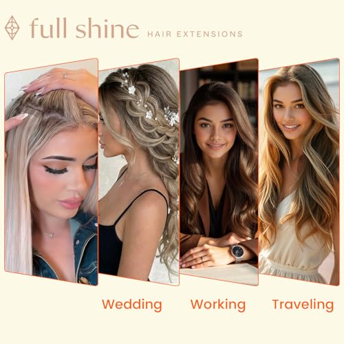 Full Shine Hair Tape in Extensions 18Inch Remy Tape in Hair Extensions Color 1B Off Black Fading to 27 Honey Blonde And Off Black 50G Invisible Tape Hair Extensions Real Human Hair for Wedding 20Pcs - Image 5
