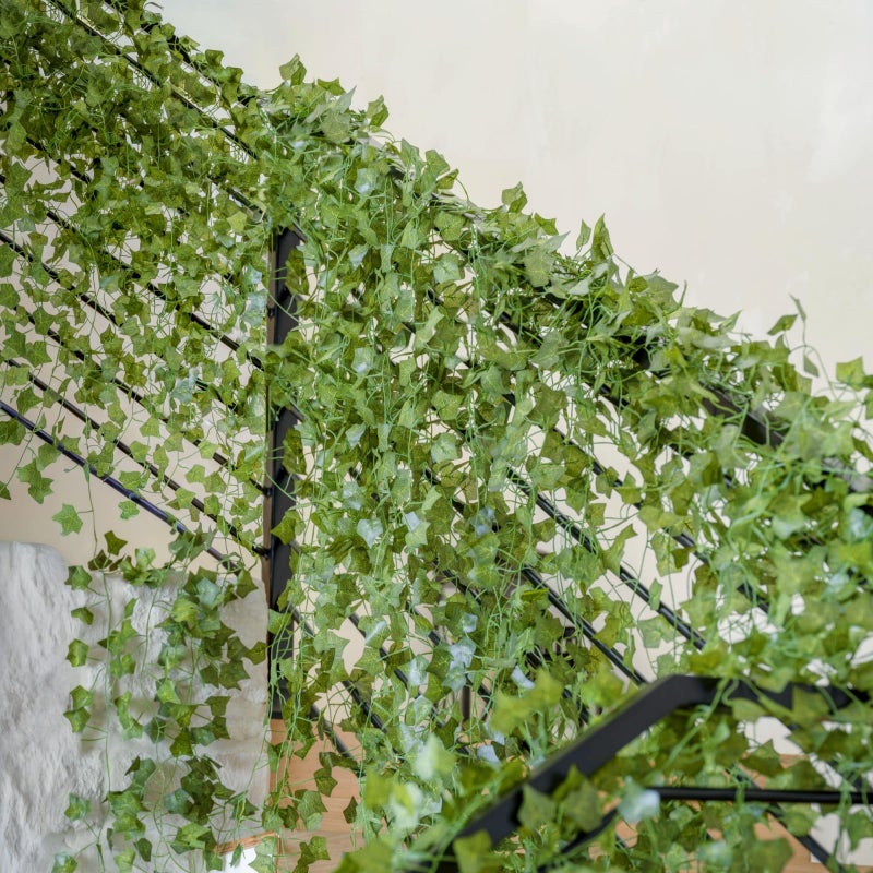 CQURE 96 Pack 672Ft Artificial Ivy Garland, Fake Vines UV Resistant Greenery Leaves Fake Plants Hanging Aesthetic Vines for Home Bedroom Party Garden Wall Room Decor - Image 3