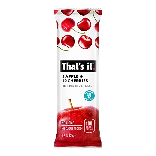 That's it. Thats it Apple  Cherry 100 Natural Real Fruit Bar Best High Fiber Vegan Gluten Free Healthy Snack Paleo for Children  Adults Non GMO No Sugar Added No Preservatives Energy Food 12 Pack - Image 5